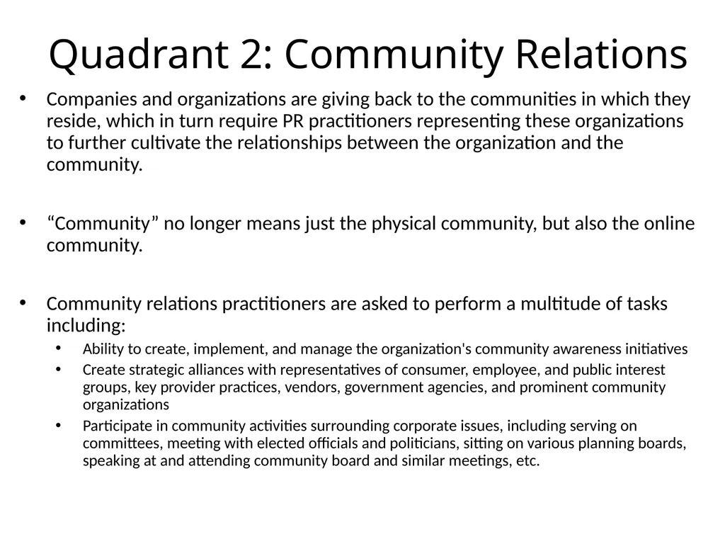 The Four Quadrants of Public Relations 1944 Rex - slide 6 of 8