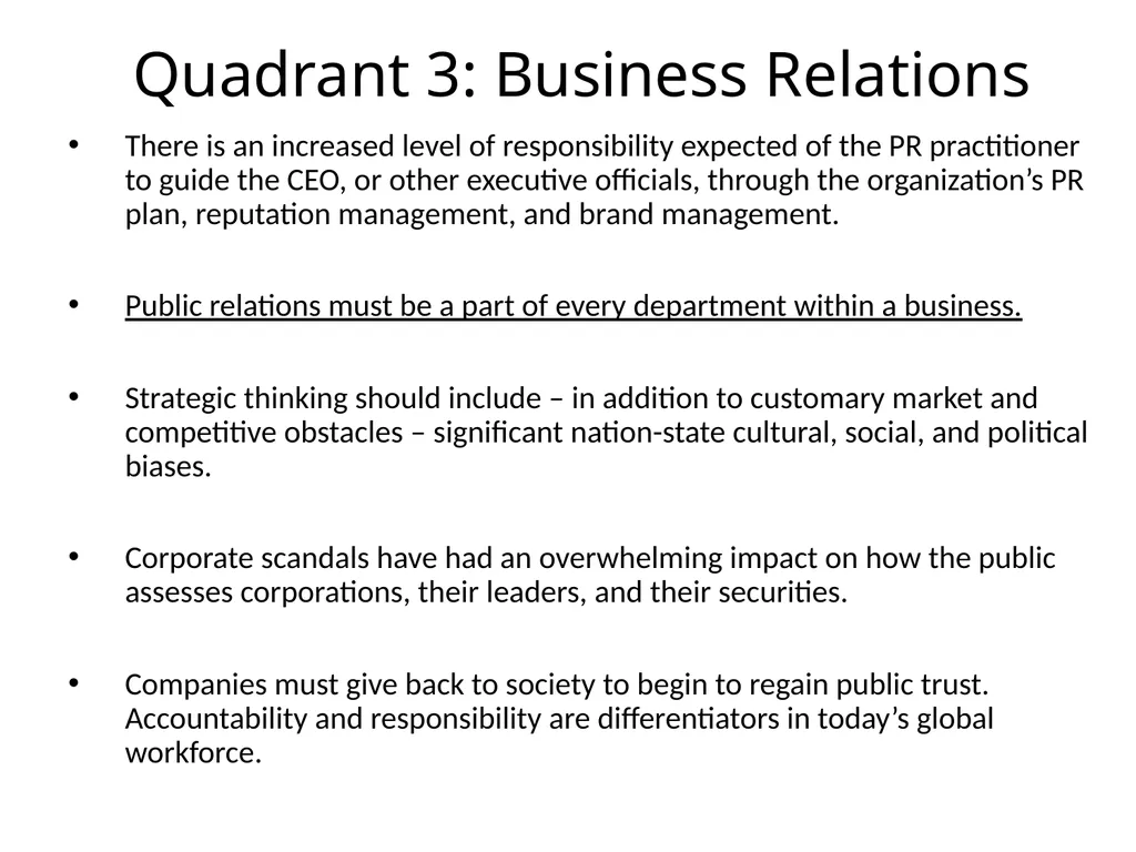 The Four Quadrants of Public Relations 1944 Rex - slide 7 of 8
