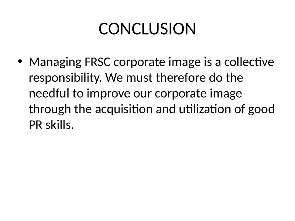 PUBLIC MEDIA RELATIONS IN FRSC INTRODUCTION Given - slide 22 of 23
