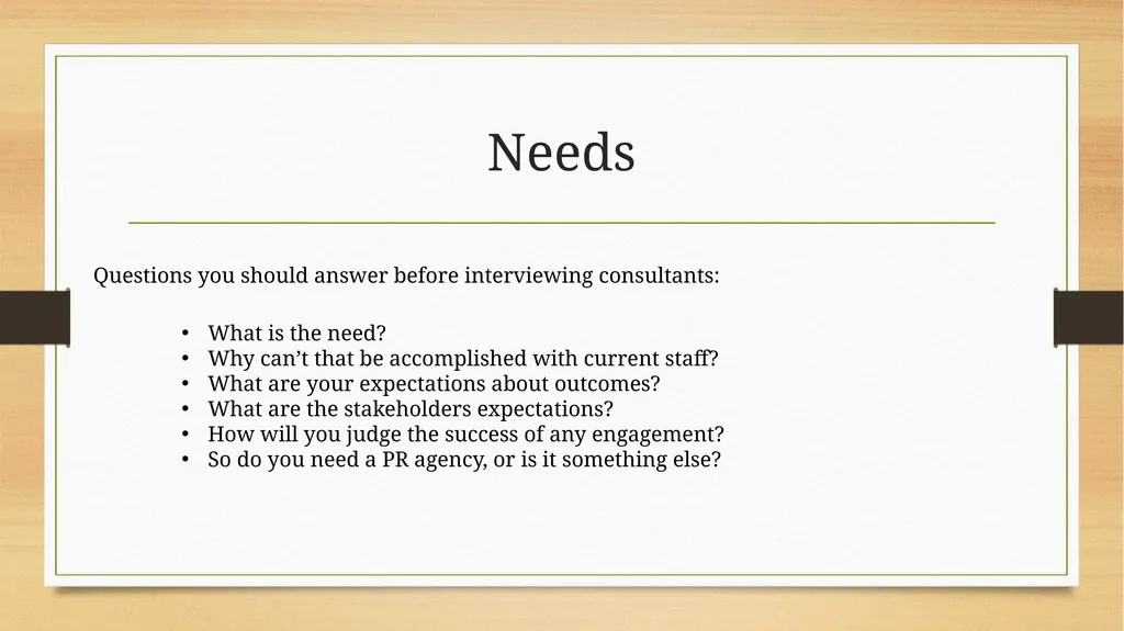 Best Practices for PR Consulting Amanda Lang - slide 5 of 7
