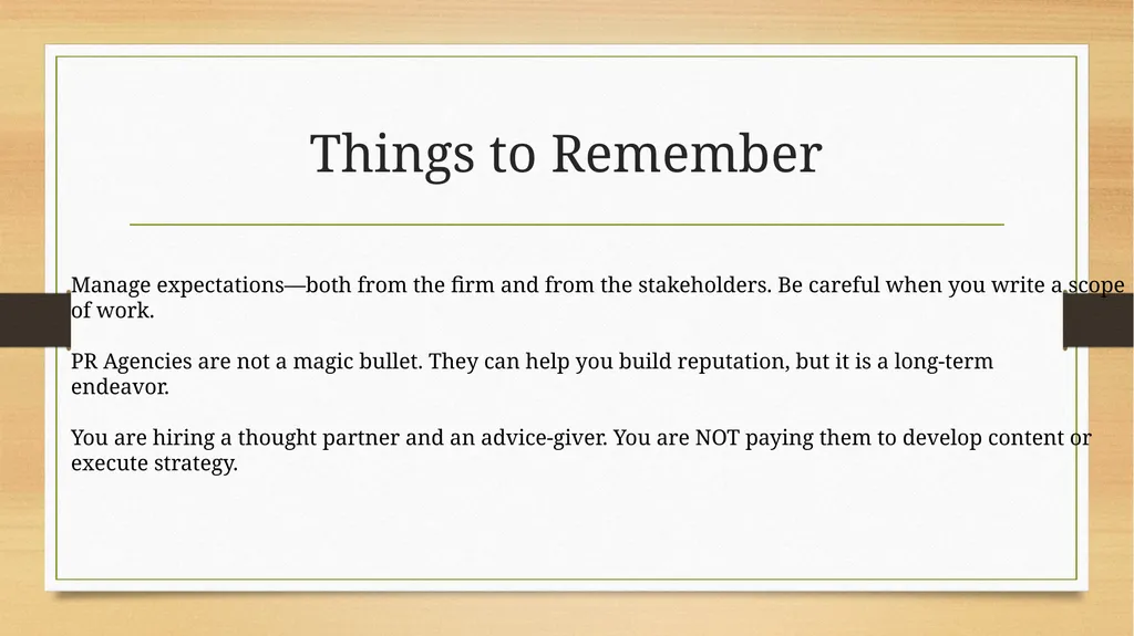 Best Practices for PR Consulting Amanda Lang - slide 7 of 7
