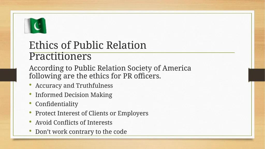 Ethics in Public Relations Definition According to - slide 8 of 17
