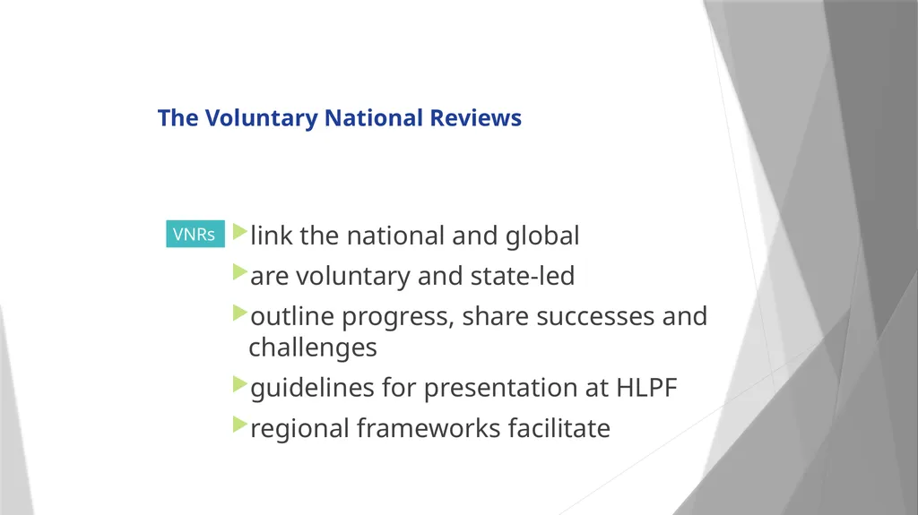 VOLUNTARY NATIONAL REVIEWS AND INSTITUTIONAL - slide 3 of 20