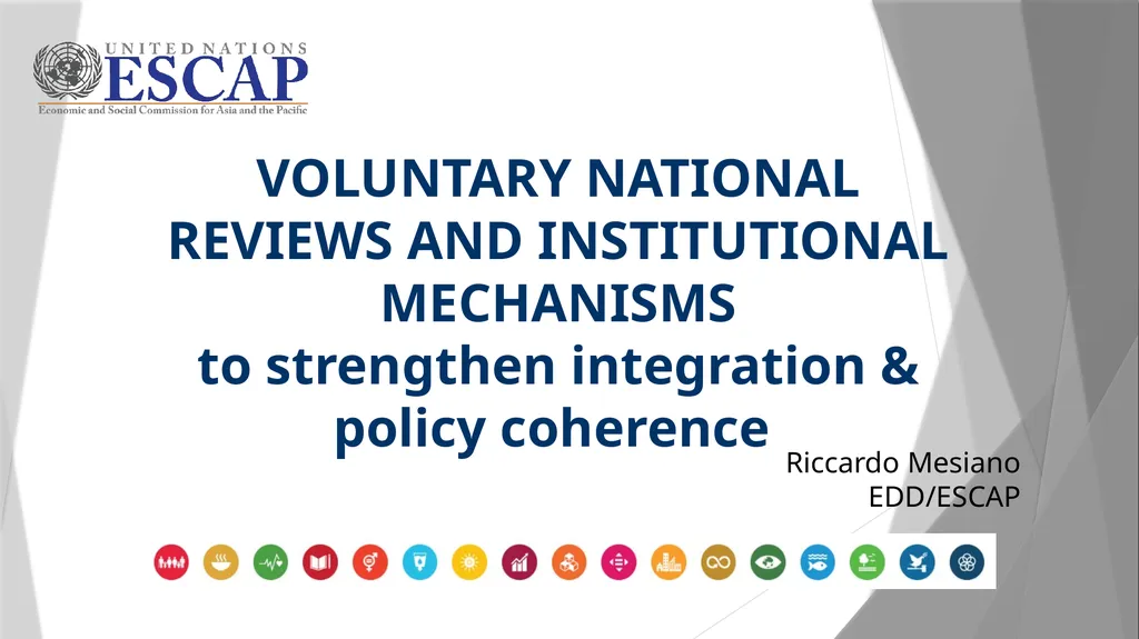 VOLUNTARY NATIONAL REVIEWS AND INSTITUTIONAL