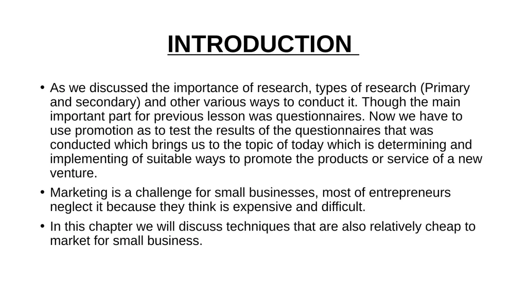 ENTREPRENEURSHIP LEVEL 2 Topic 2 : Customer - slide 3 of 15