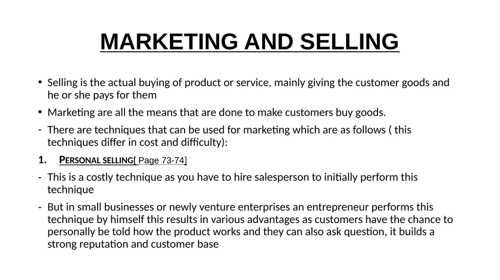 ENTREPRENEURSHIP LEVEL 2 Topic 2 : Customer - slide 5 of 15