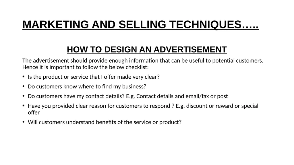 ENTREPRENEURSHIP LEVEL 2 Topic 2 : Customer - slide 9 of 15