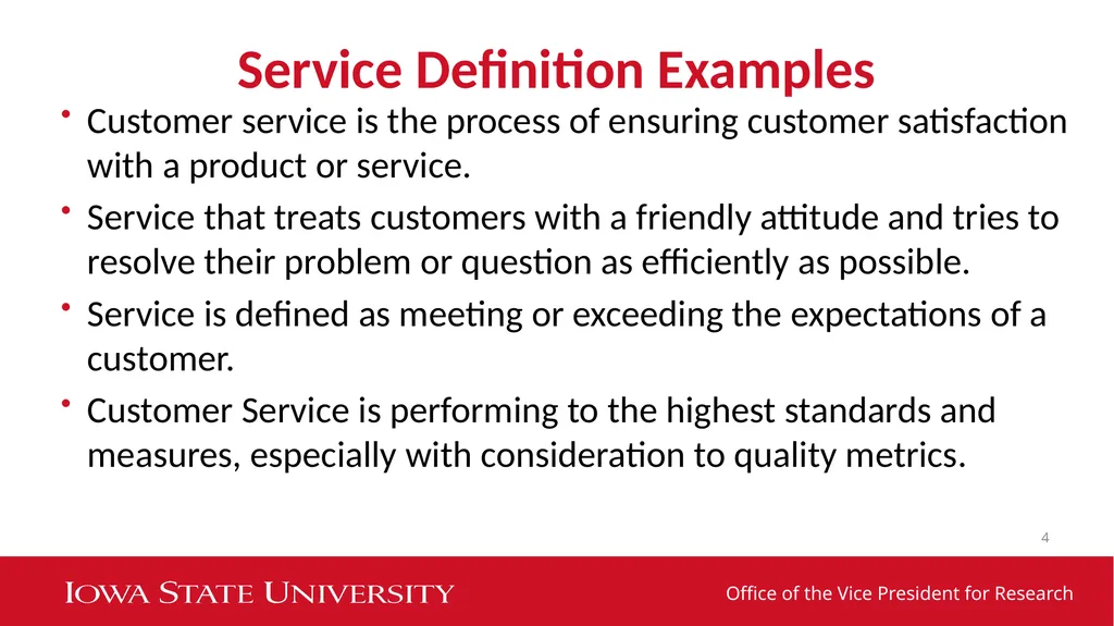 Customer Service Agenda: Understanding Your - slide 4 of 16