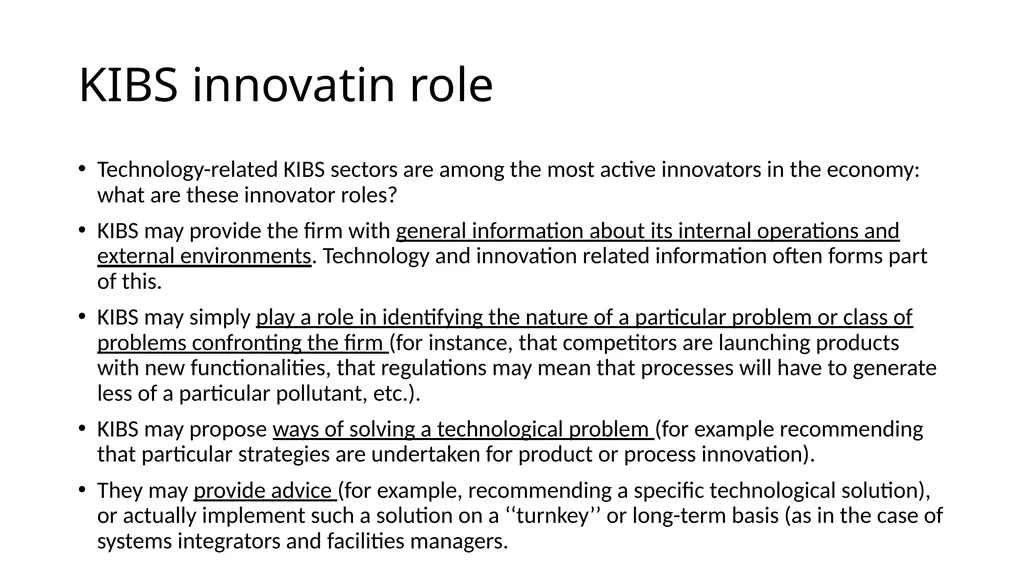 Innovation in services A topic of growing interest - slide 30 of 32