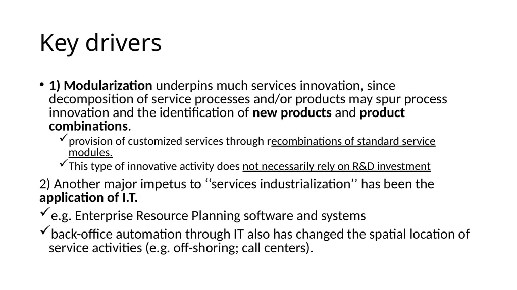 Innovation in services A topic of growing interest - slide 12 of 32