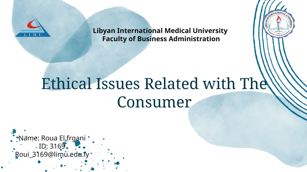 Ethical Issues Related with The Consumer Libyan
