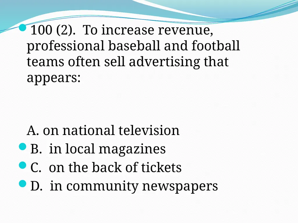 SEM I 4.01 – 4.02 – 4.03 Selling Advertising Space - slide 54 of 55