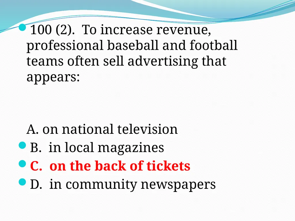 SEM I 4.01 – 4.02 – 4.03 Selling Advertising Space - slide 55 of 55