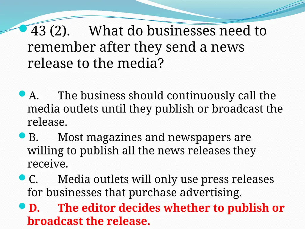 SEM I 4.01 – 4.02 – 4.03 Selling Advertising Space - slide 25 of 55