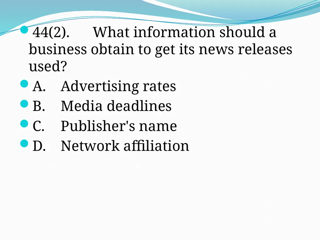 SEM I 4.01 – 4.02 – 4.03 Selling Advertising Space - slide 26 of 55