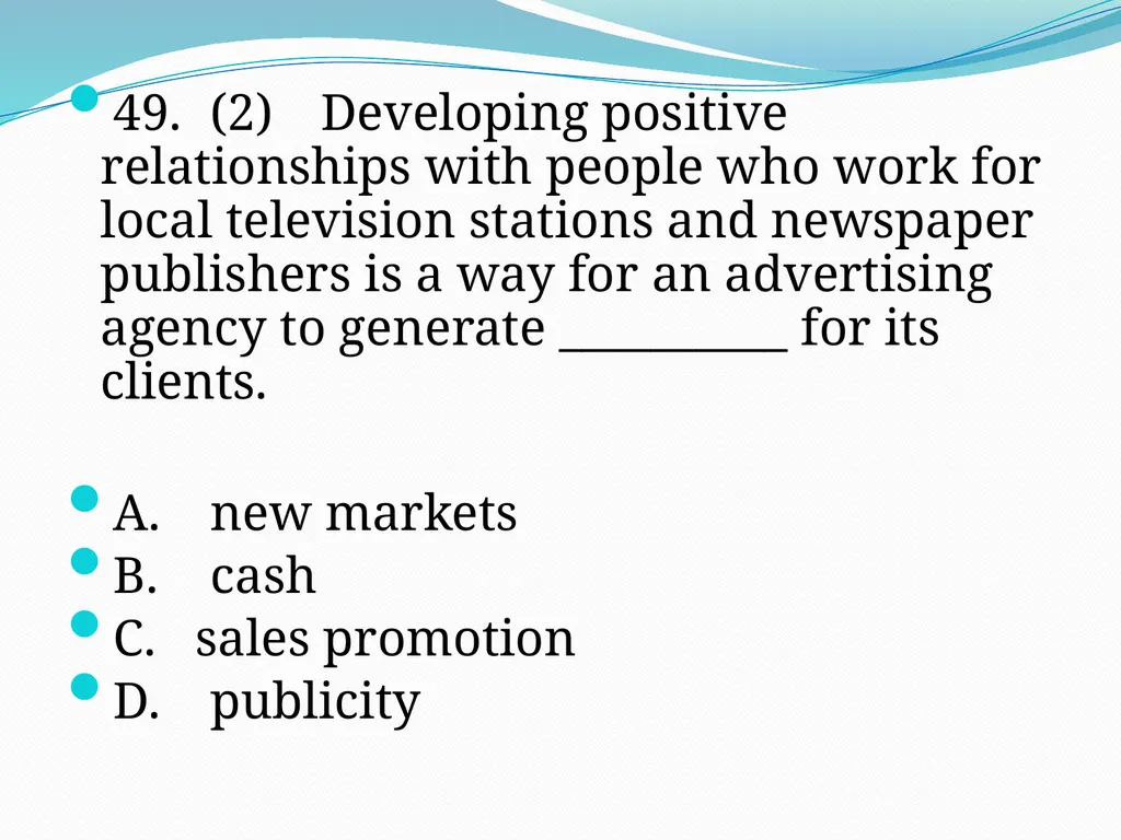 SEM I 4.01 – 4.02 – 4.03 Selling Advertising Space - slide 36 of 55