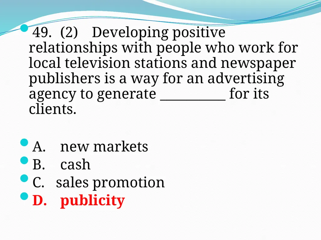 SEM I 4.01 – 4.02 – 4.03 Selling Advertising Space - slide 37 of 55