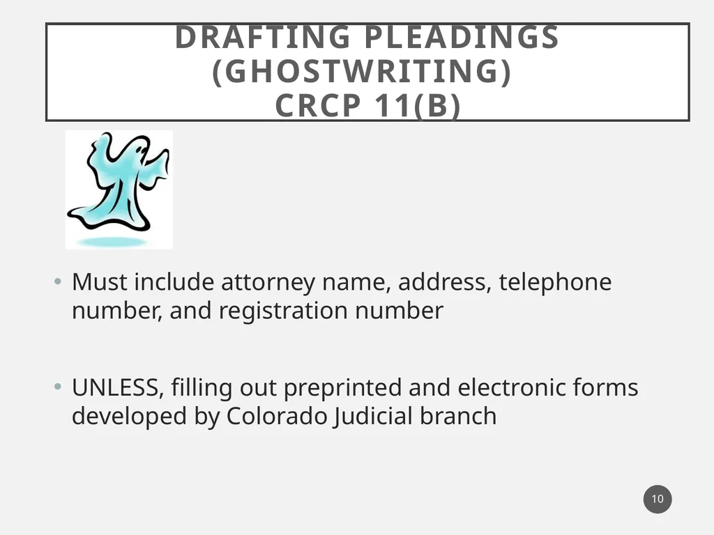 Limited Scope Representation “Unbundling” 1 What - slide 10 of 19