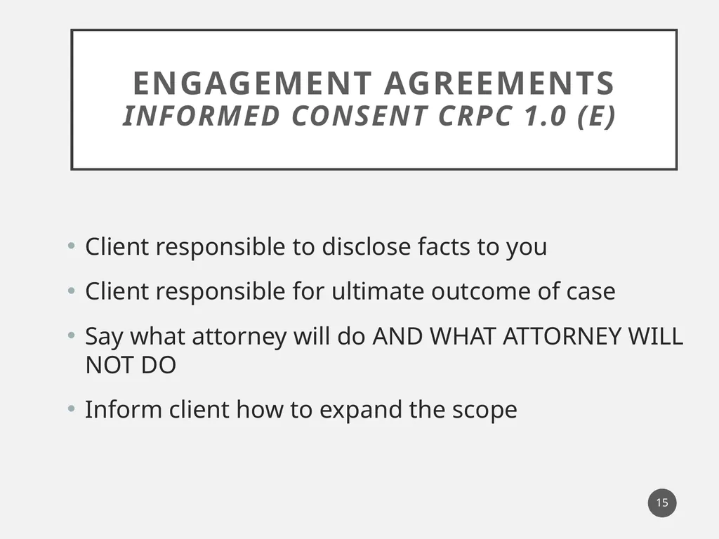 Limited Scope Representation “Unbundling” 1 What - slide 15 of 19