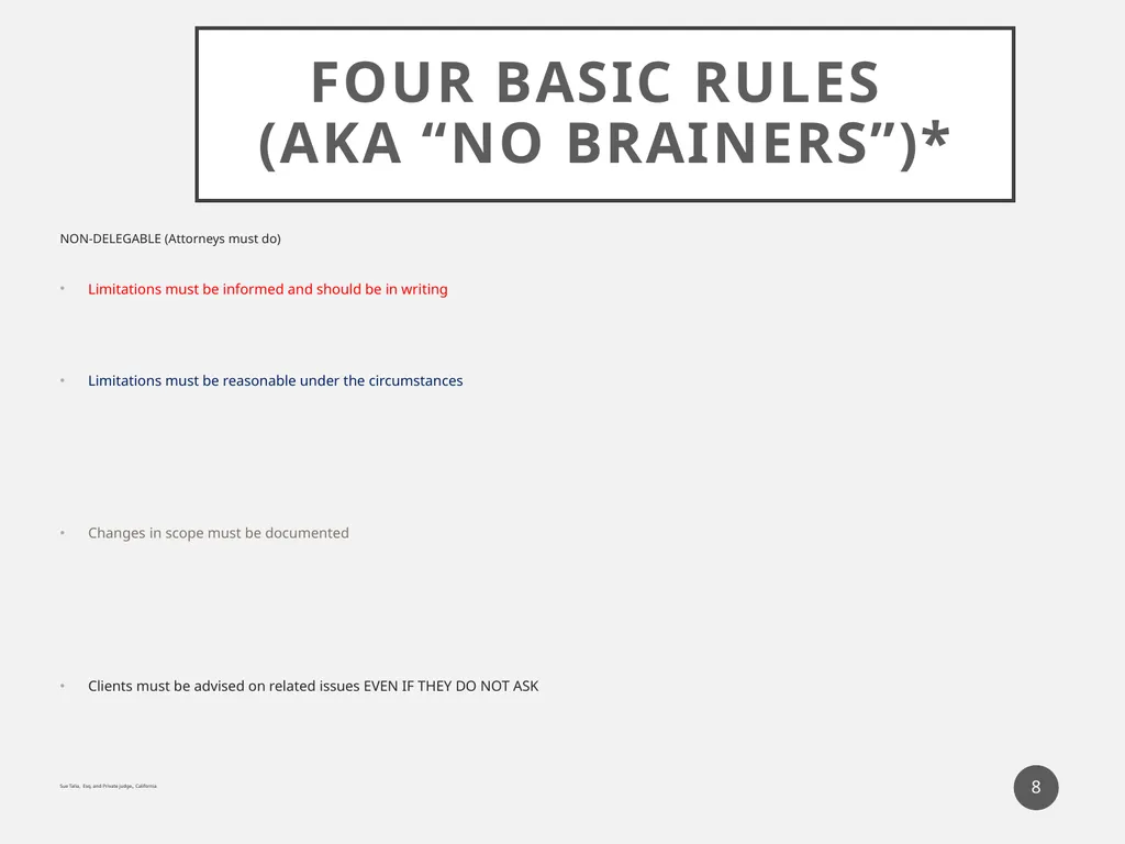 Limited Scope Representation “Unbundling” 1 What - slide 8 of 19