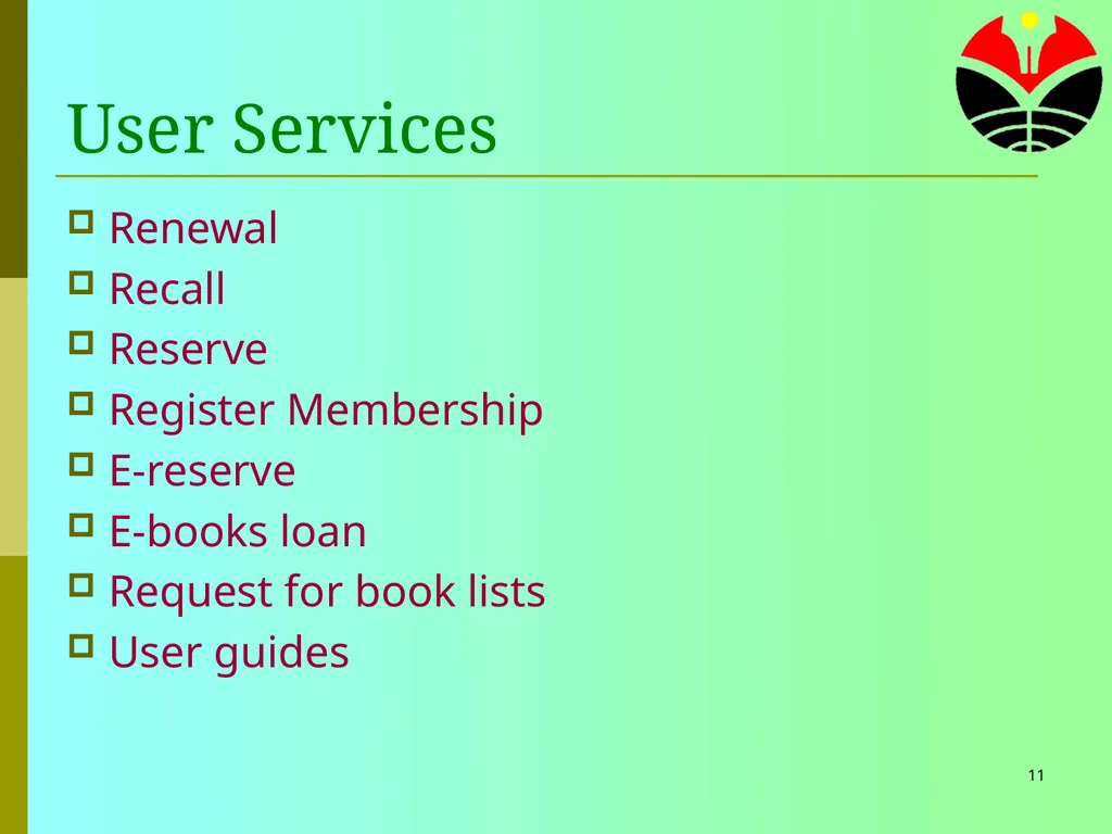 1 ICT for Library and Information Services Tim - slide 11 of 29
