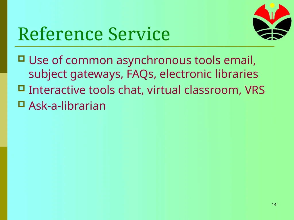 1 ICT for Library and Information Services Tim - slide 14 of 29