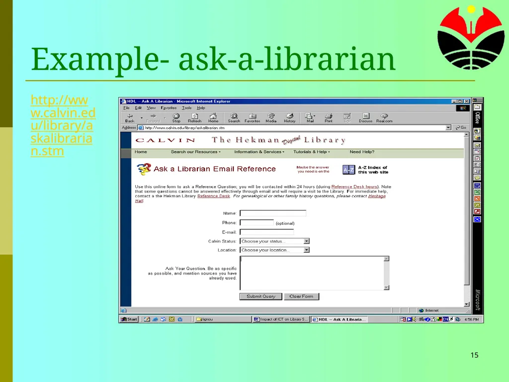 1 ICT for Library and Information Services Tim - slide 15 of 29