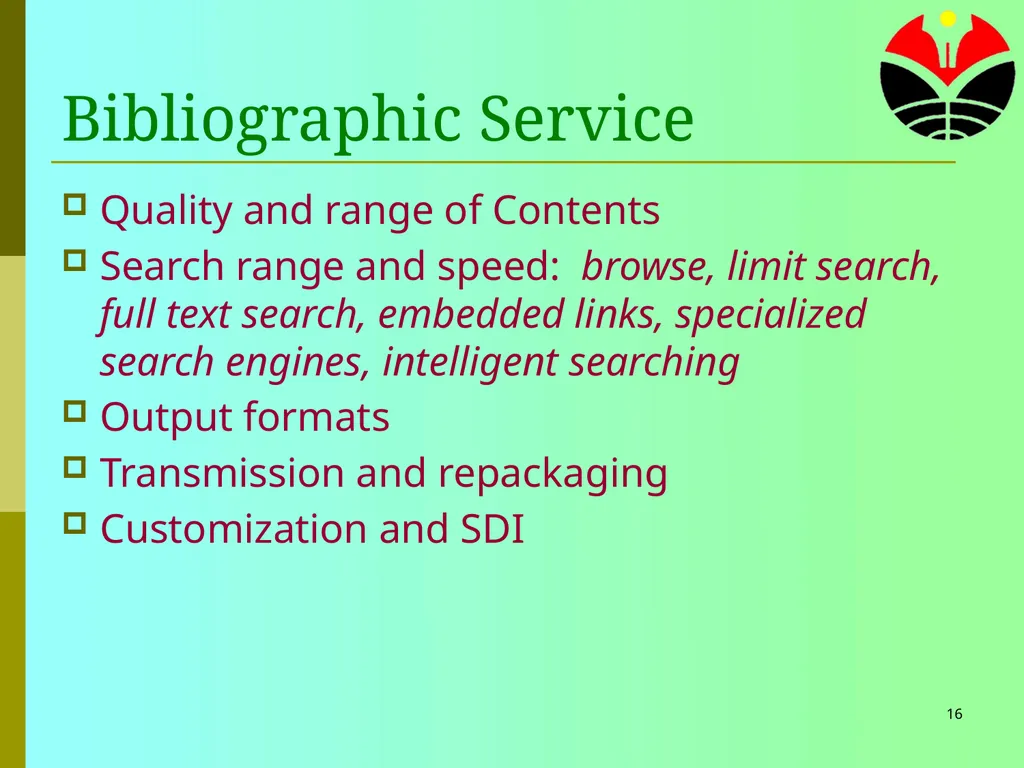 1 ICT for Library and Information Services Tim - slide 16 of 29