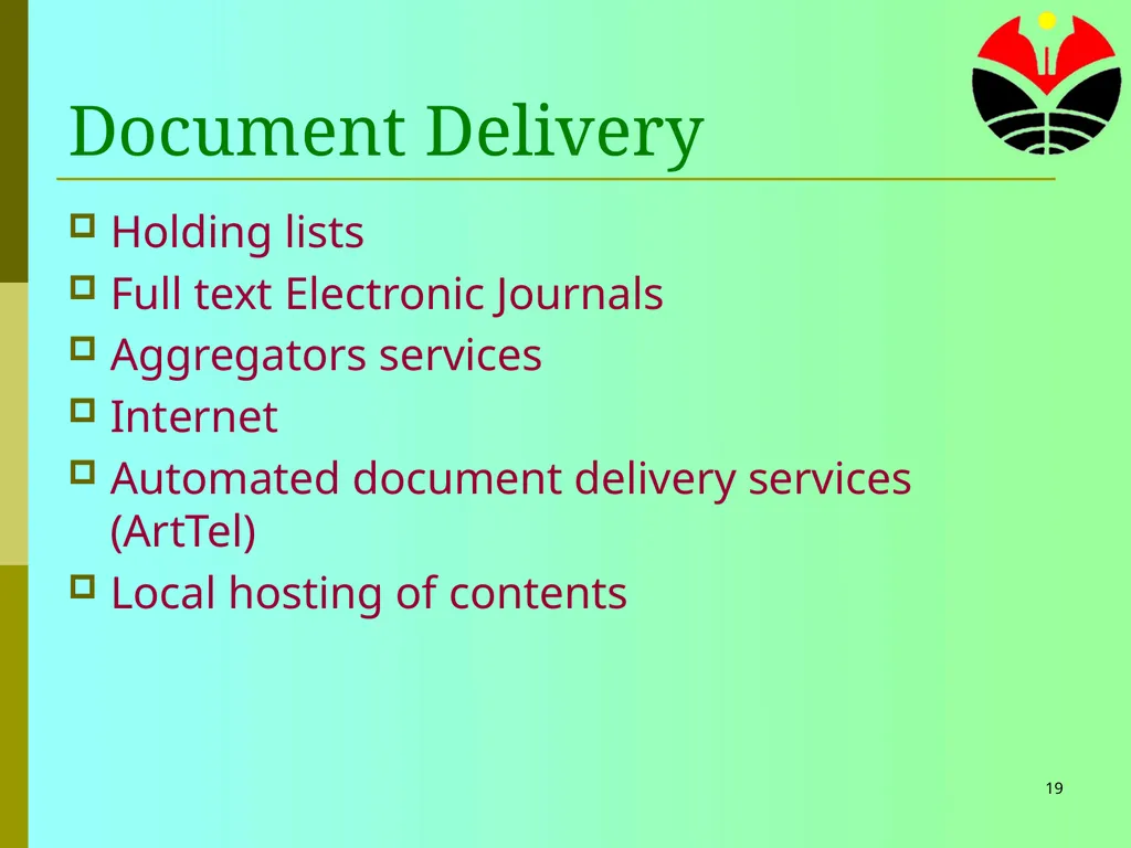 1 ICT for Library and Information Services Tim - slide 19 of 29