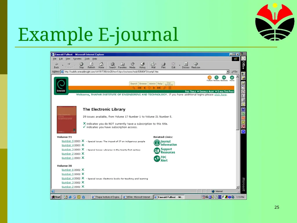 1 ICT for Library and Information Services Tim - slide 25 of 29