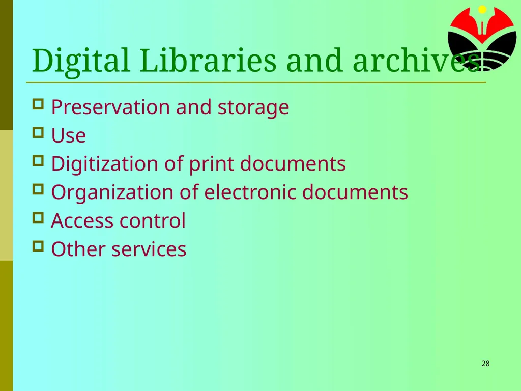 1 ICT for Library and Information Services Tim - slide 28 of 29