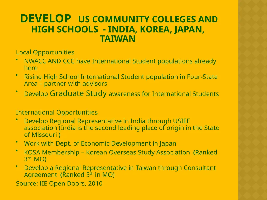 International Enrollment Management Strategic Plan - slide 12 of 19