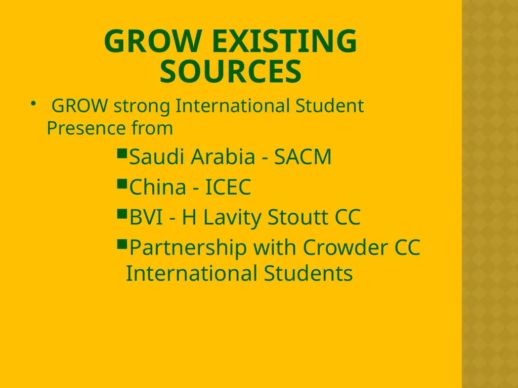 International Enrollment Management Strategic Plan - slide 11 of 19