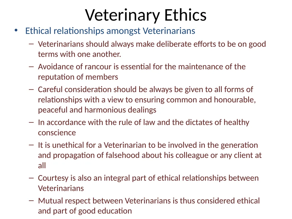 VCH 602 : ORGANIZATION AND REGULATION OF - slide 17 of 21