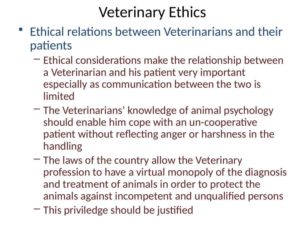 VCH 602 : ORGANIZATION AND REGULATION OF - slide 20 of 21