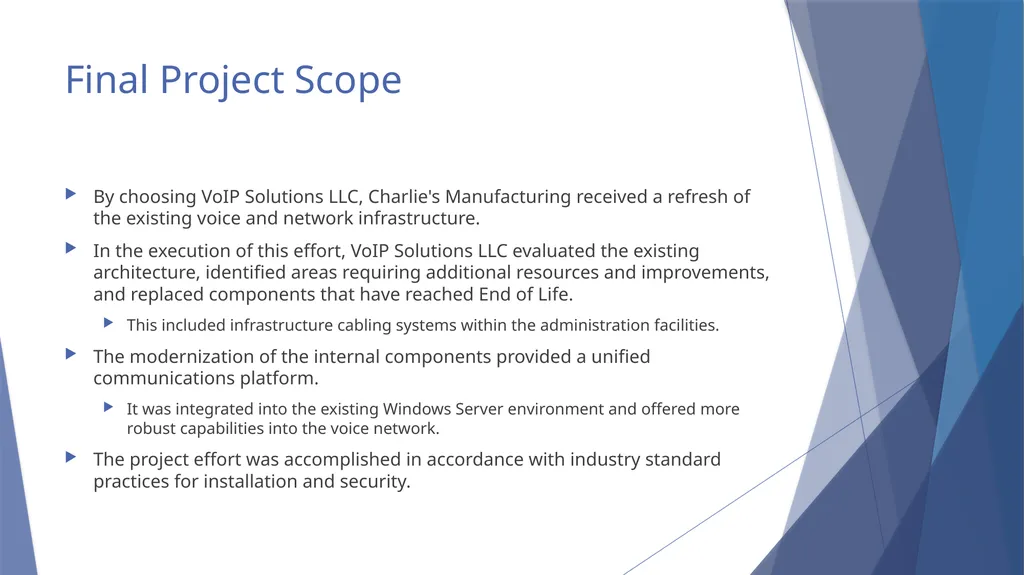 Voice and Infrastructure Modernization - slide 5 of 20