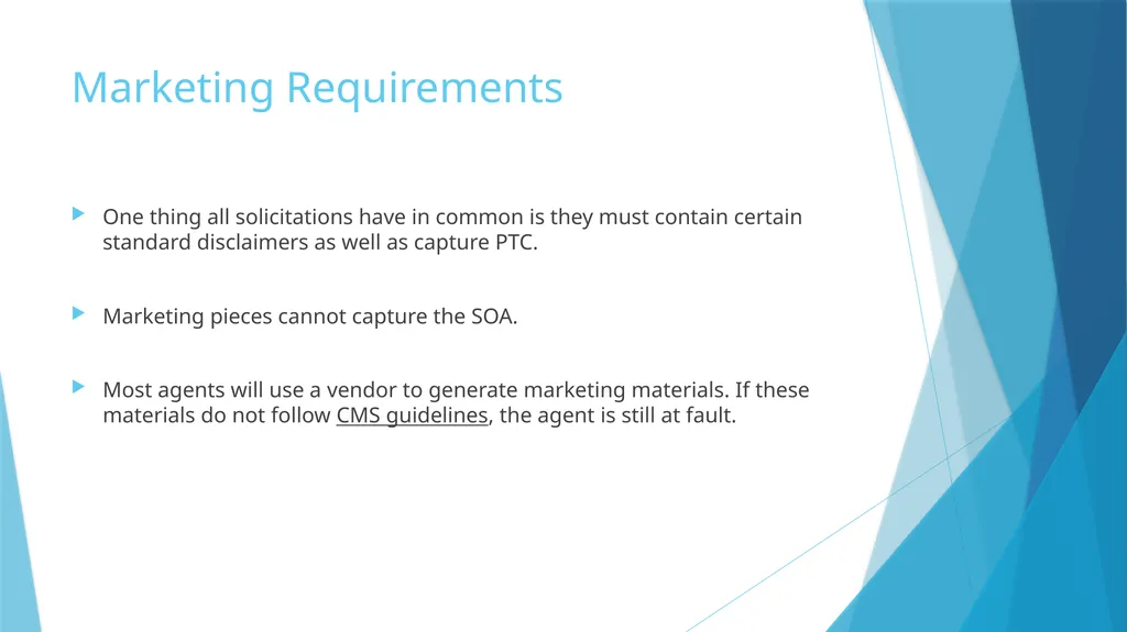 Unit 2 Medicare Marketing Guidelines Marketing - slide 25 of 46