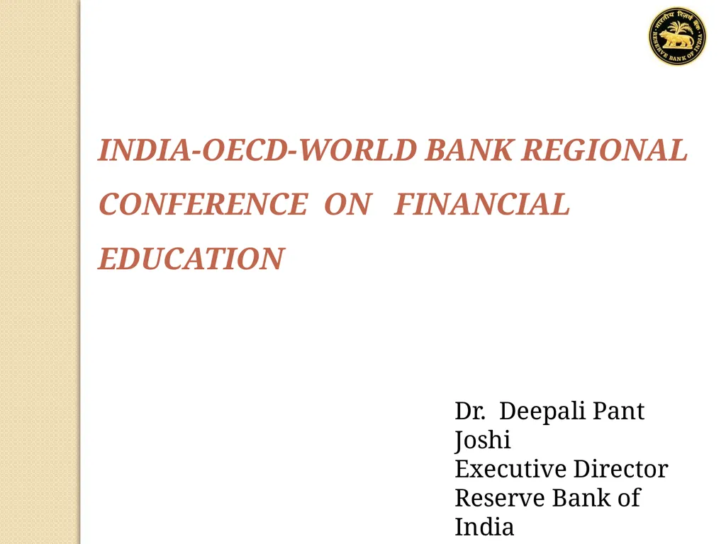 INDIA-OECD-WORLD BANK REGIONAL CONFERENCE ON