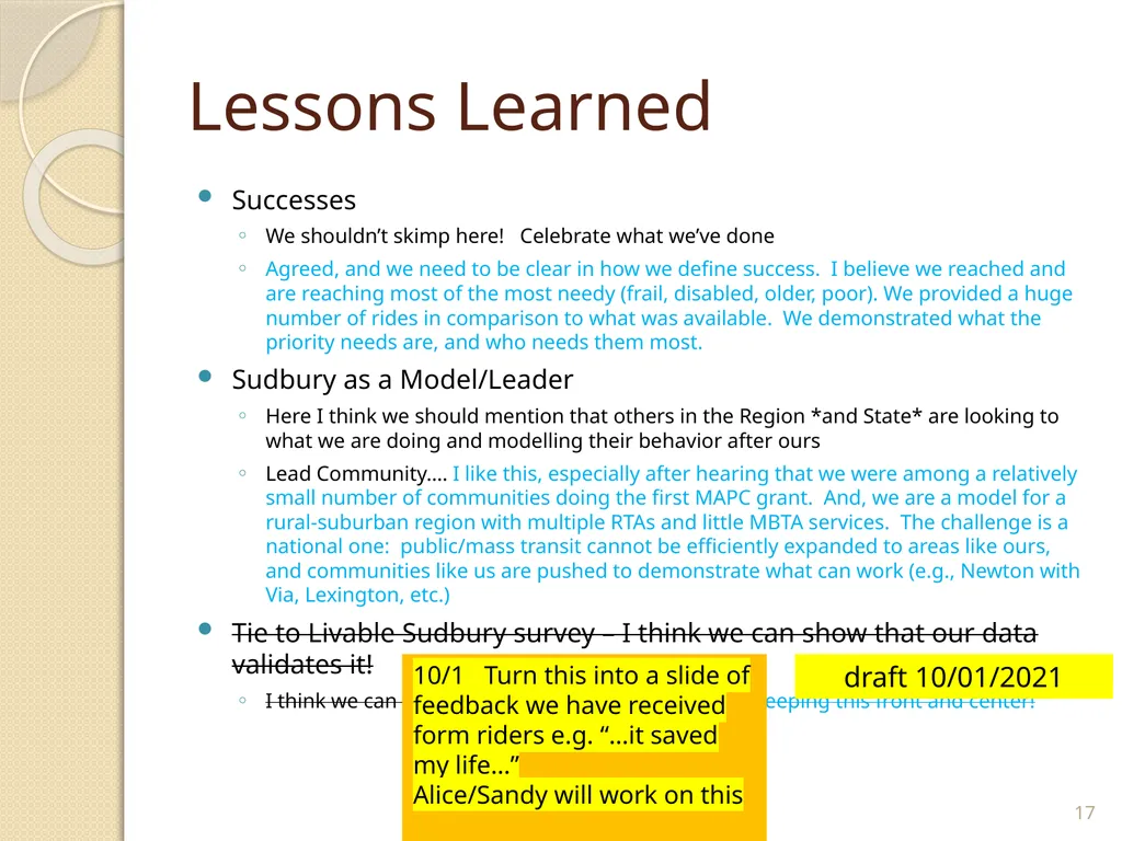 GoSudbury! Transportation Update to Select Board, - slide 17 of 26