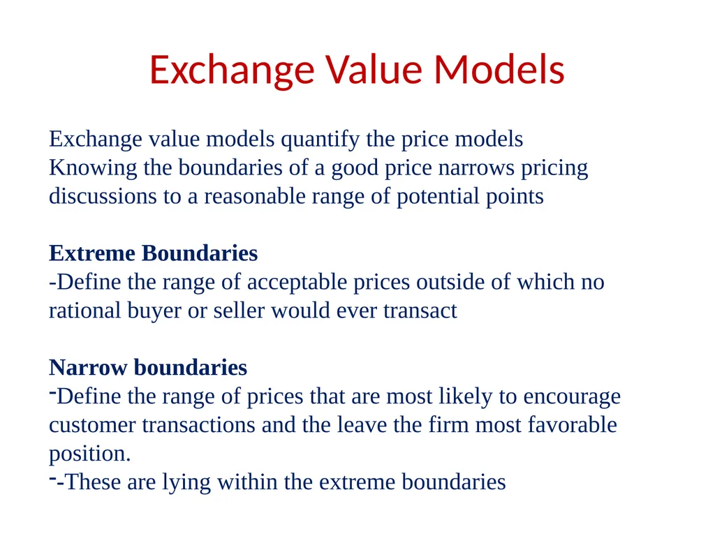 Chapter 1 Boundaries of a Good Price Using - slide 9 of 24