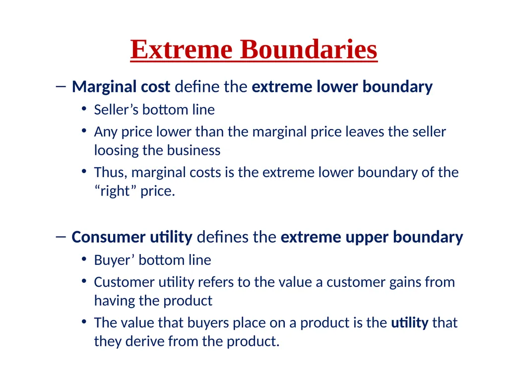 Chapter 1 Boundaries of a Good Price Using - slide 10 of 24