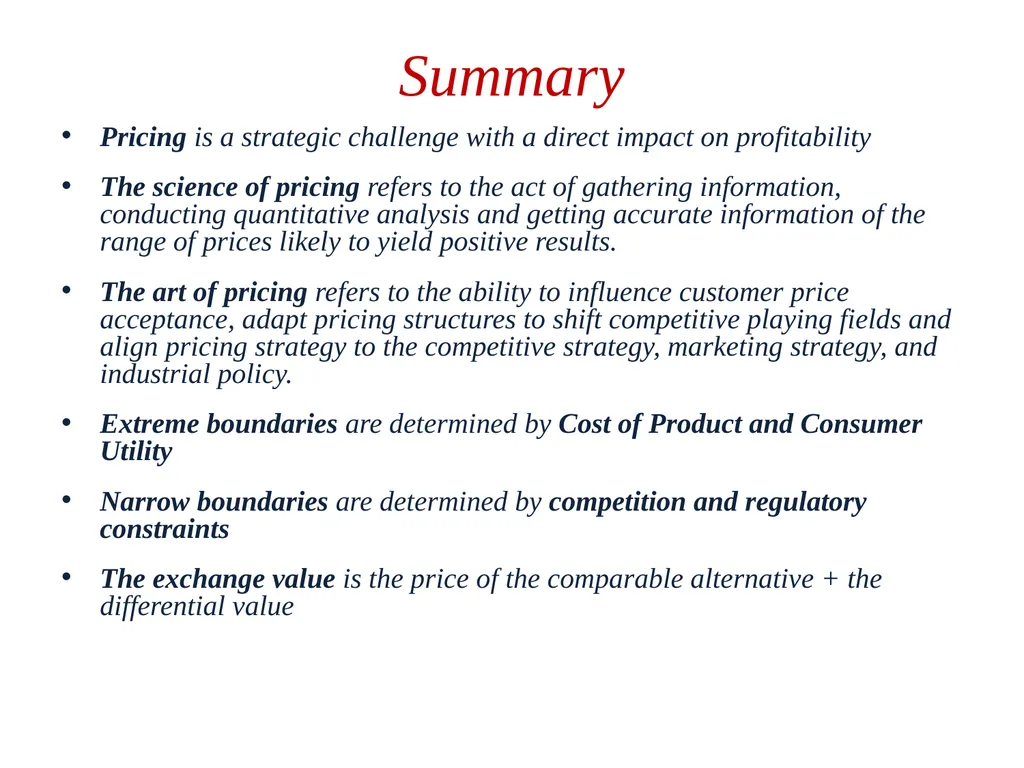 Chapter 1 Boundaries of a Good Price Using - slide 24 of 24