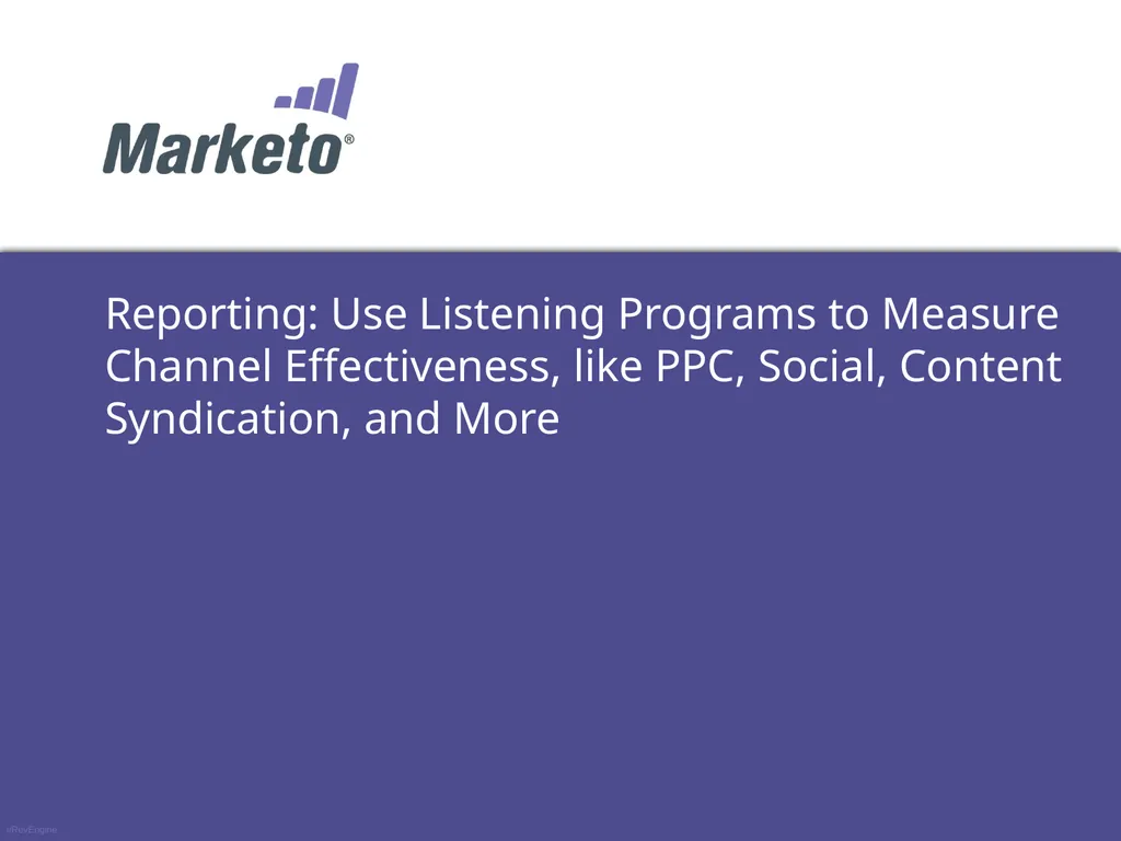 Reporting: Use Listening Programs to Measure