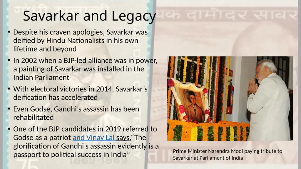 Savarkar and Hindutva Savarkar: An Introduction - slide 4 of 14