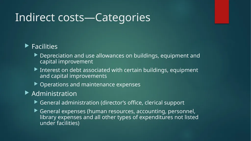 Identifying and Classifying Costs for Indirect - slide 15 of 29