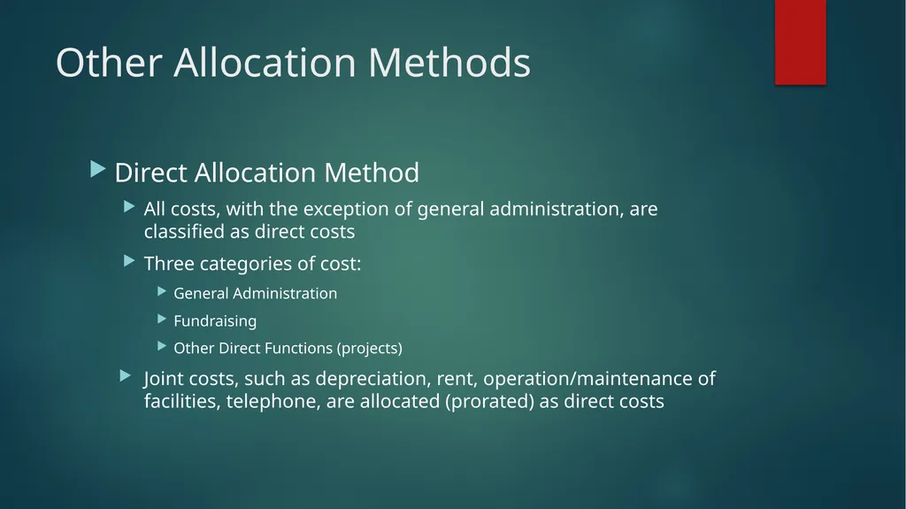 Identifying and Classifying Costs for Indirect - slide 23 of 29