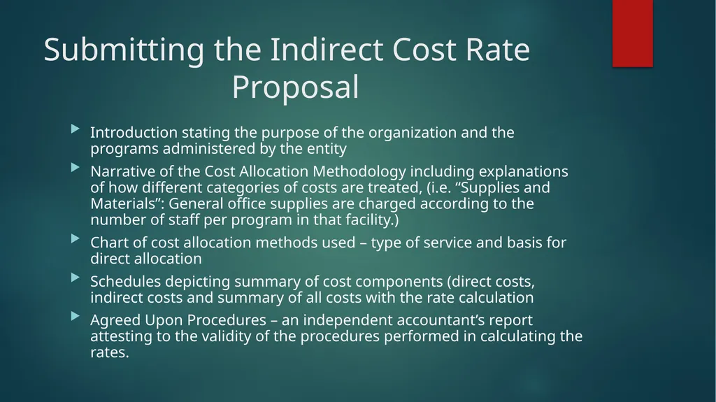 Identifying and Classifying Costs for Indirect - slide 25 of 29