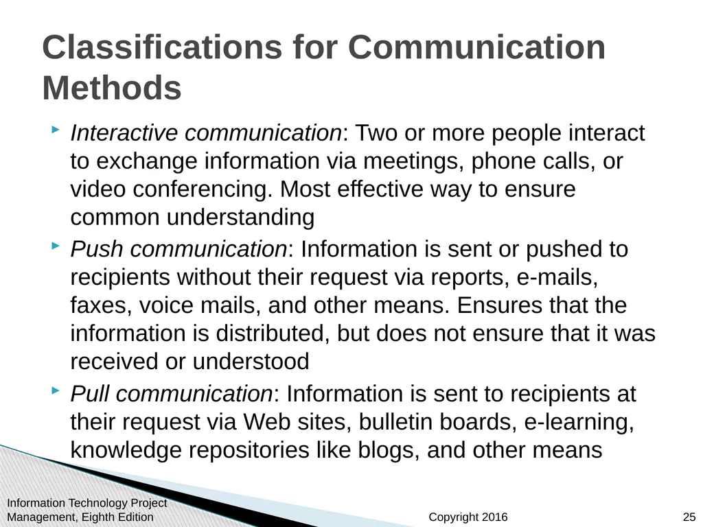 Chapter 10: Project Communications Management - slide 25 of 46