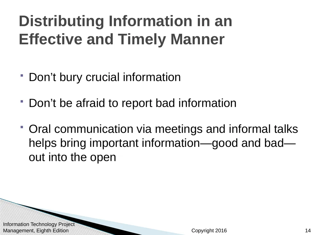Chapter 10: Project Communications Management - slide 14 of 46