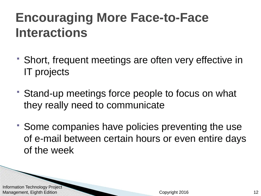 Chapter 10: Project Communications Management - slide 12 of 46